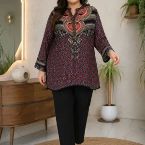 Pure Crepe Ajrakh Print Shirts